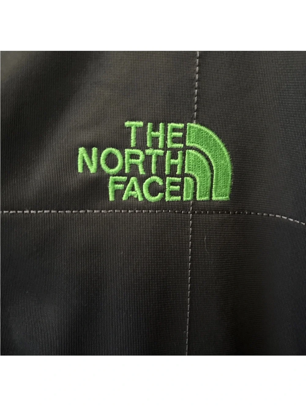 The North Face Men's XXL Full Zip Hoodie Black/Gray/Green Hooded Knit Polyester